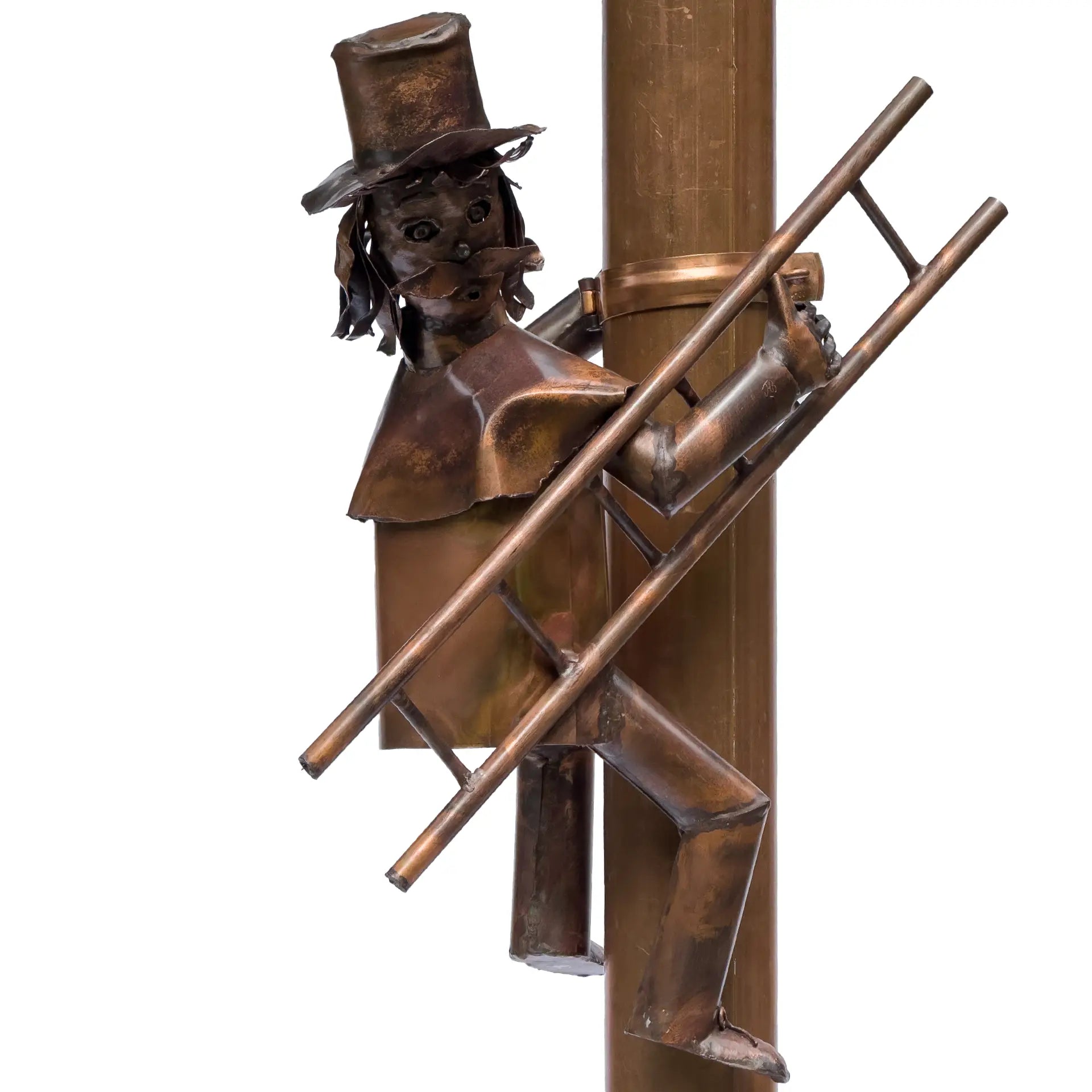 Fallrohr-Skulptur "Schornsteinfeger"