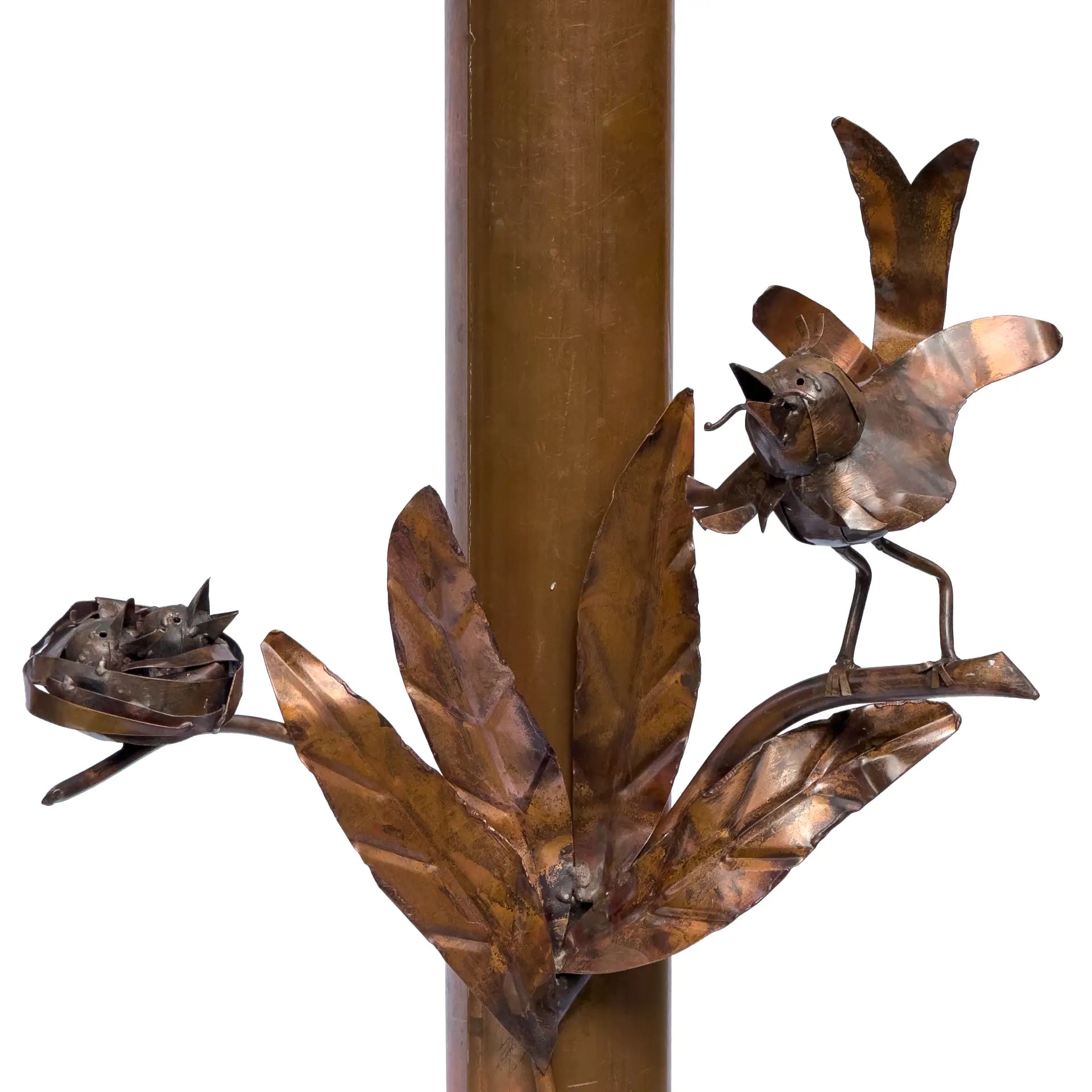 Fallrohr-Skulptur "Vogelnest"