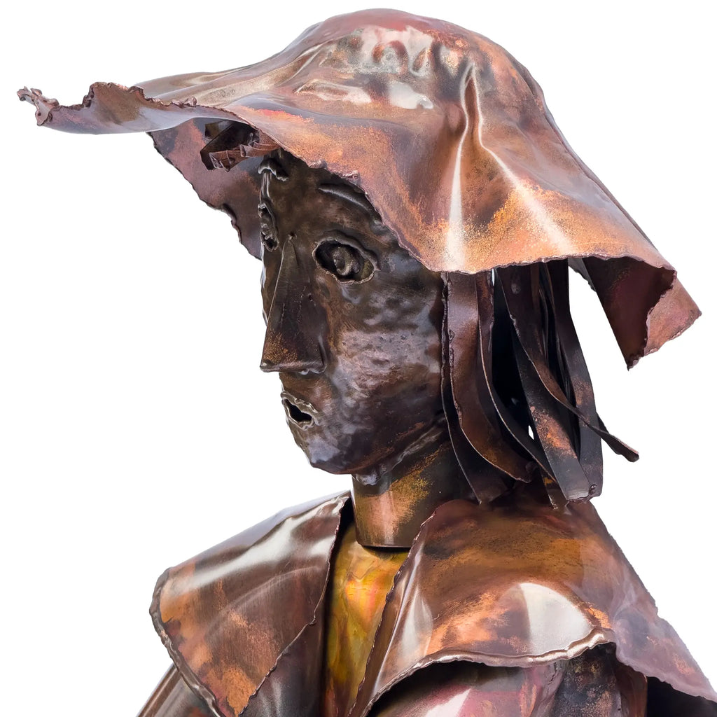 Sitzende Skulptur "Der Angler"
