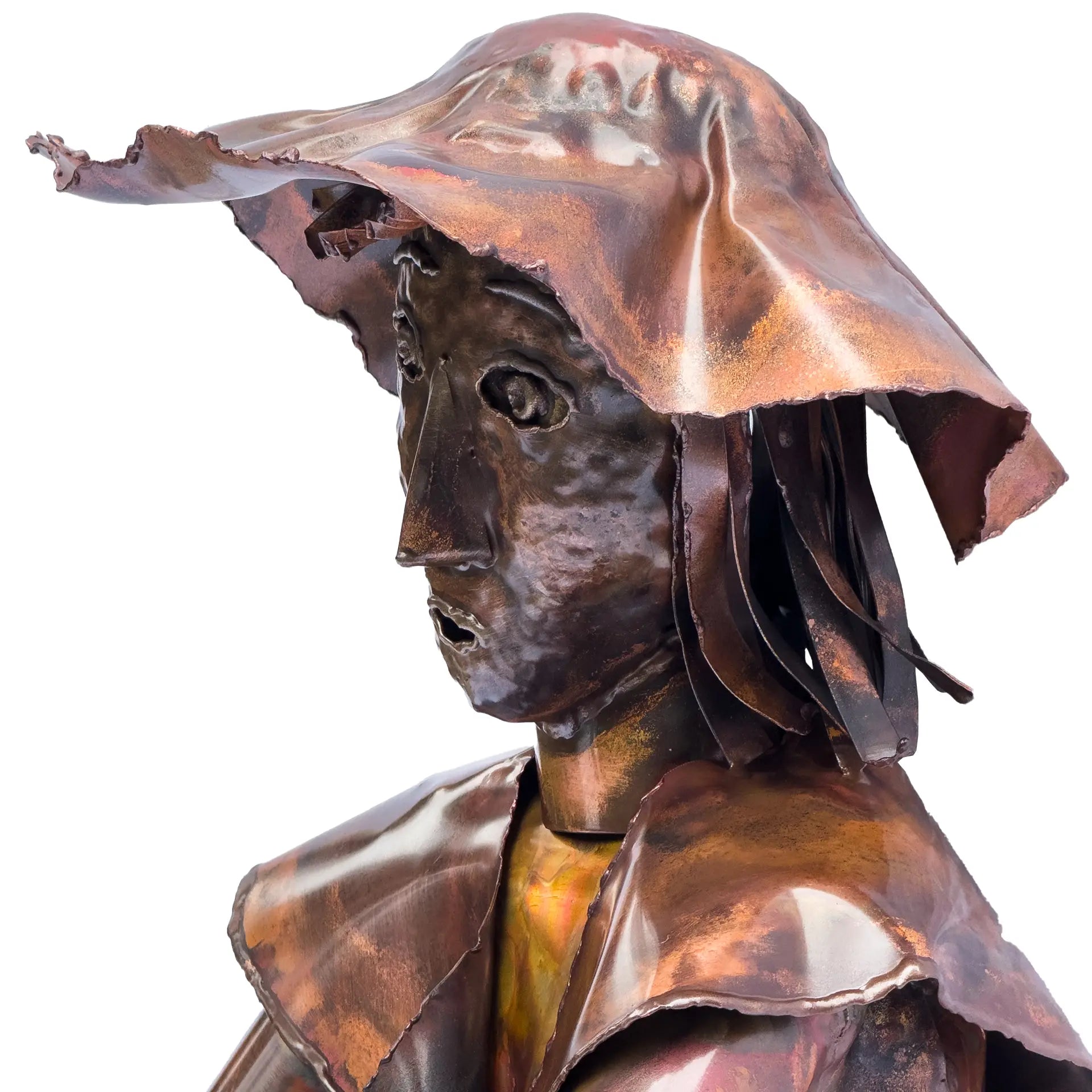 Sitzende Skulptur "Der Angler"