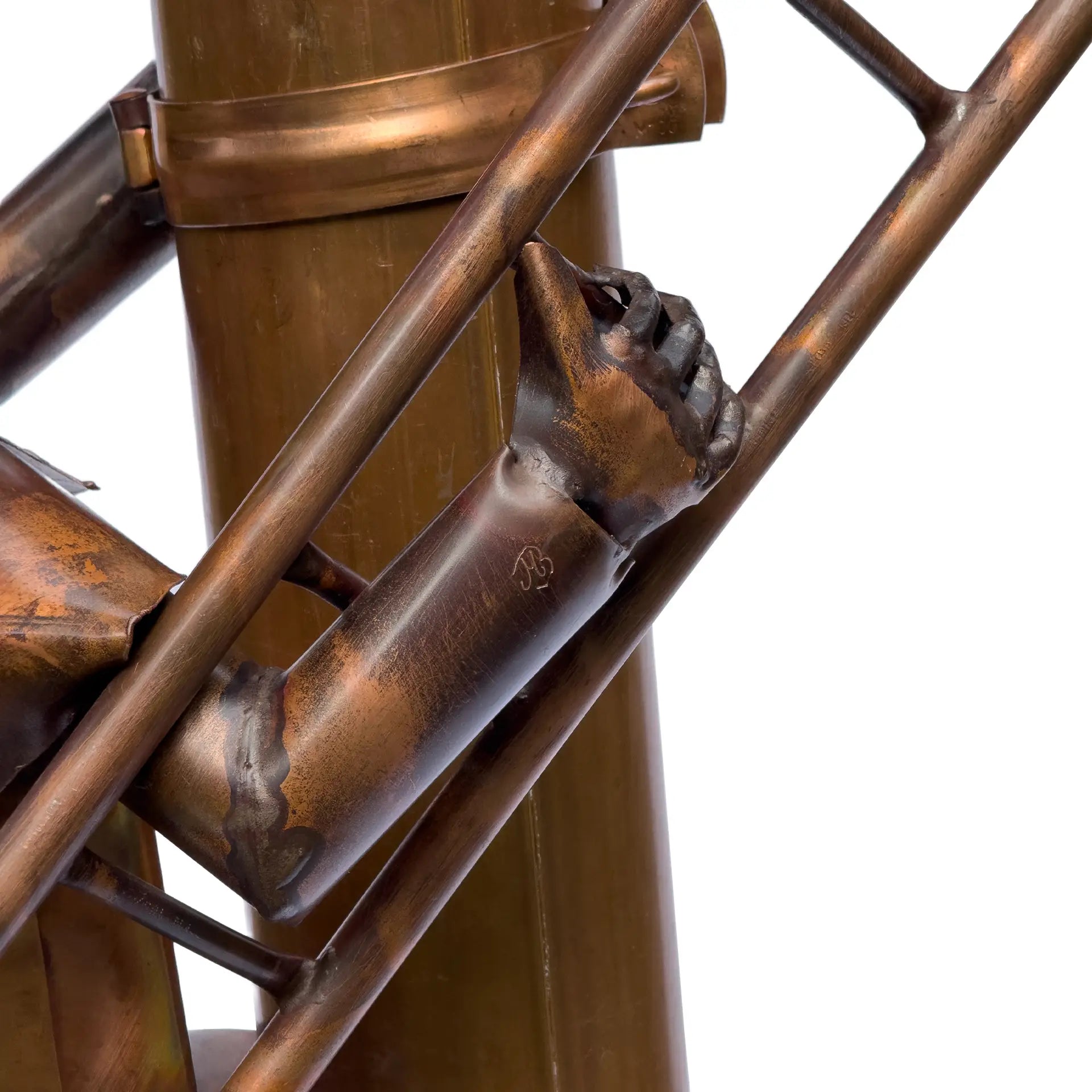 Fallrohr-Skulptur "Schornsteinfeger"