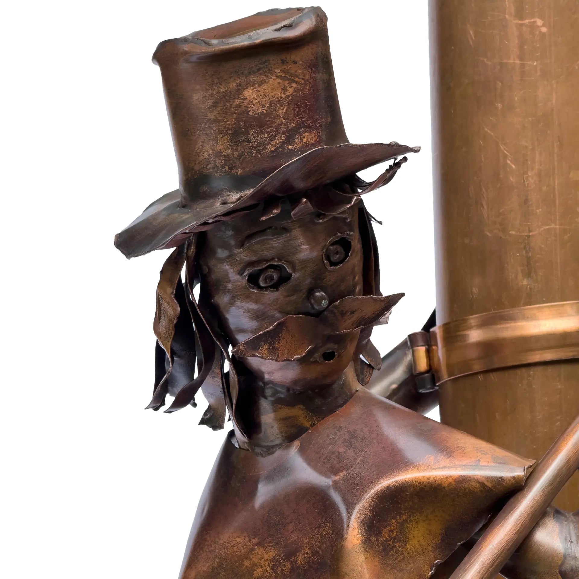Fallrohr-Skulptur "Schornsteinfeger"